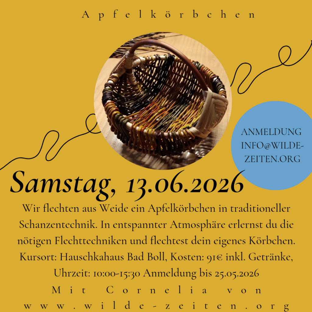 Ein Apfelkörbchen flechten